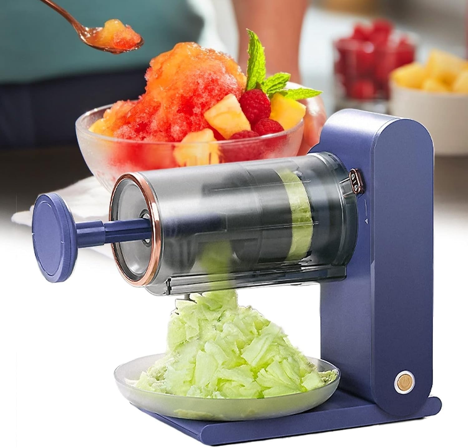 Electric Shaved Ice Machine Snow Cone Maker USB Rechargeable Portable