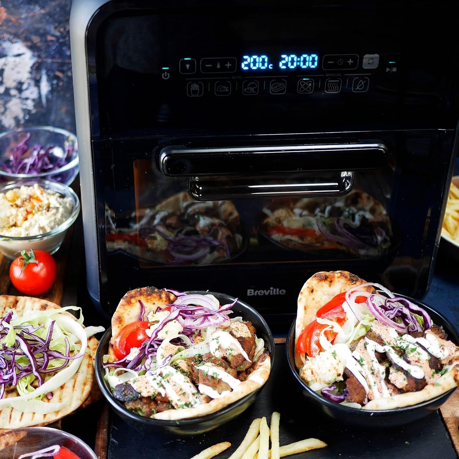 10L Rotisserie Air Fryer Oven Extra Large Digital Fry Bake Dehydrate 2000W