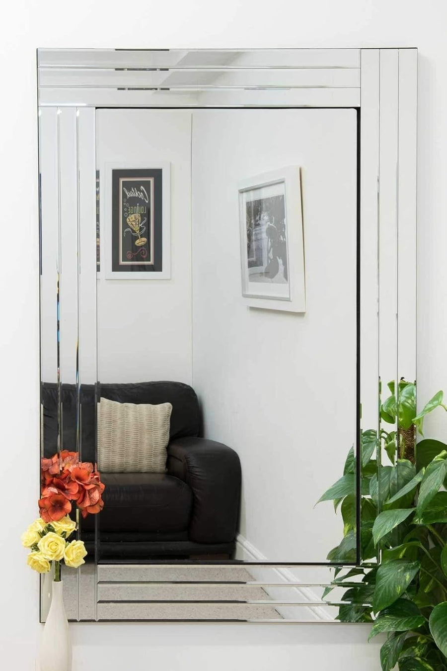 Modern 120x80cm Bevelled Edge Venetian Wall Mirror – Stylish & Versatile