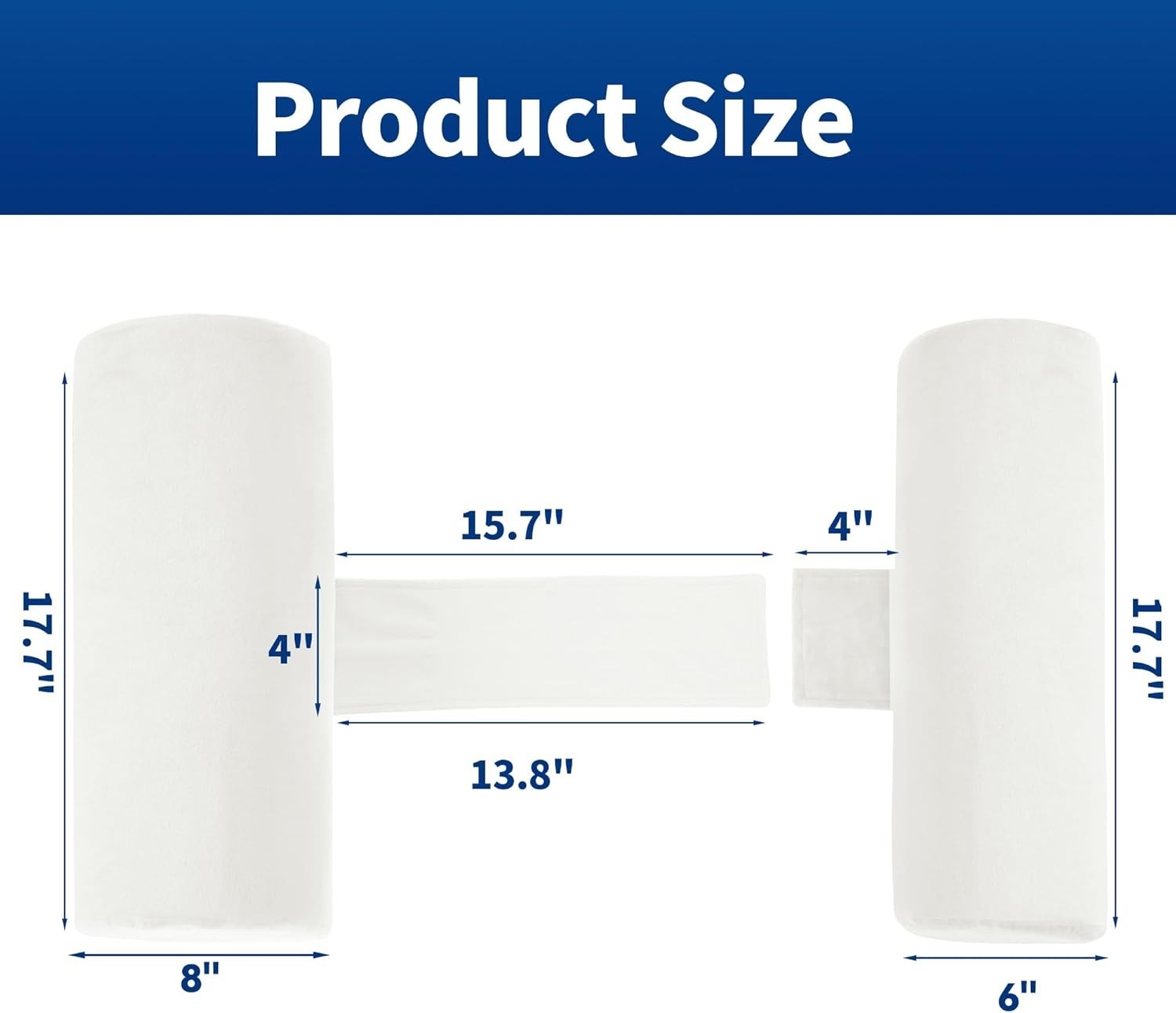 Side Sleeper Body Pillow Roll Bolster Back Support Breathable Cylinder Pillow