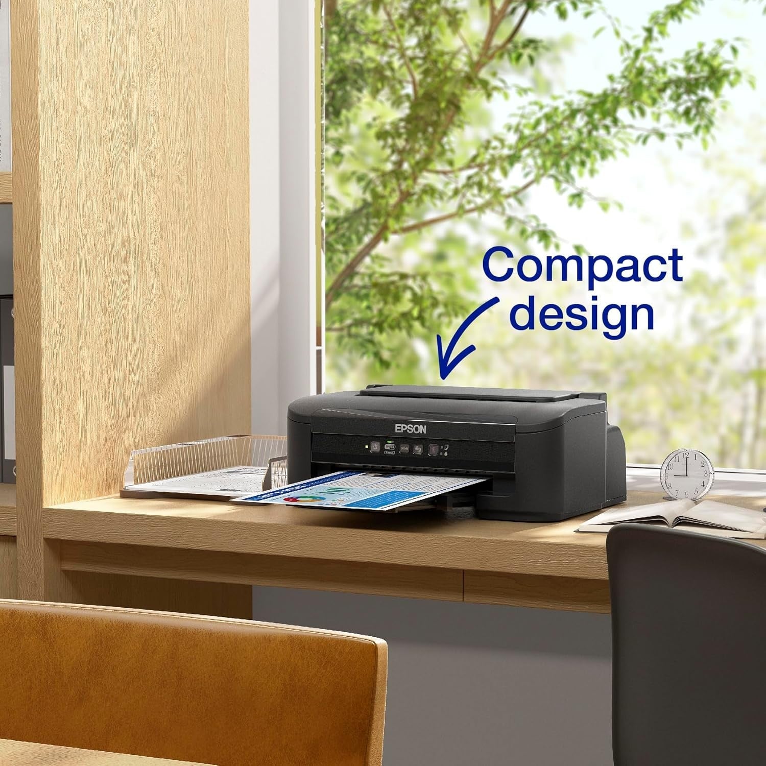 Compact Black A4 Wireless Inkjet Printer with Ethernet & Duplex