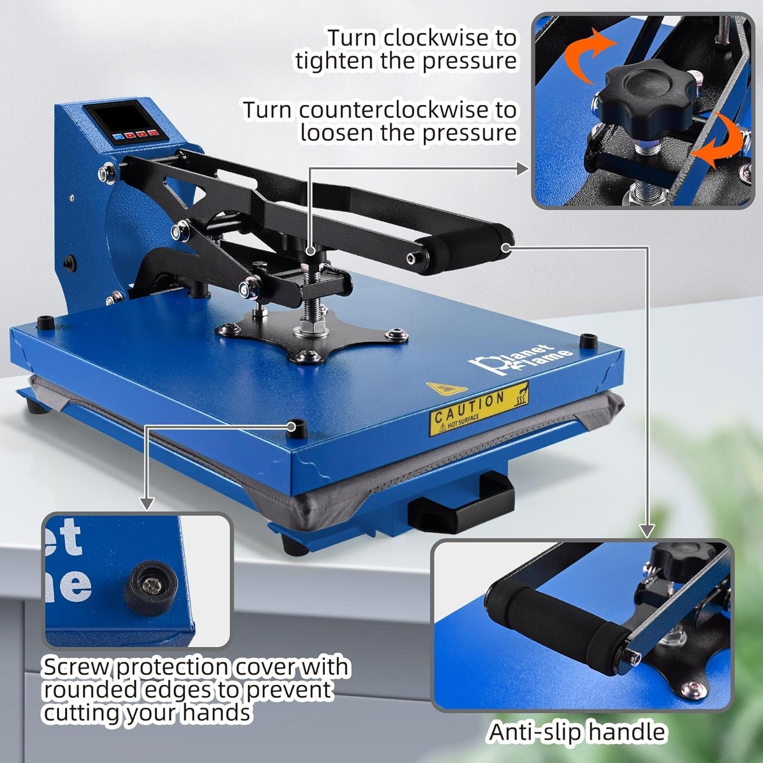 15x15 Heat Press Machine Pull Out Digital 1600W T-Shirt Vinyl Transfer