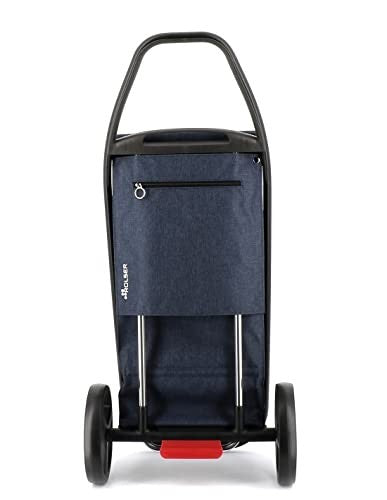 2-Wheel Aluminium Folding Shopping Trolley Big Bag with Pockets – Navy