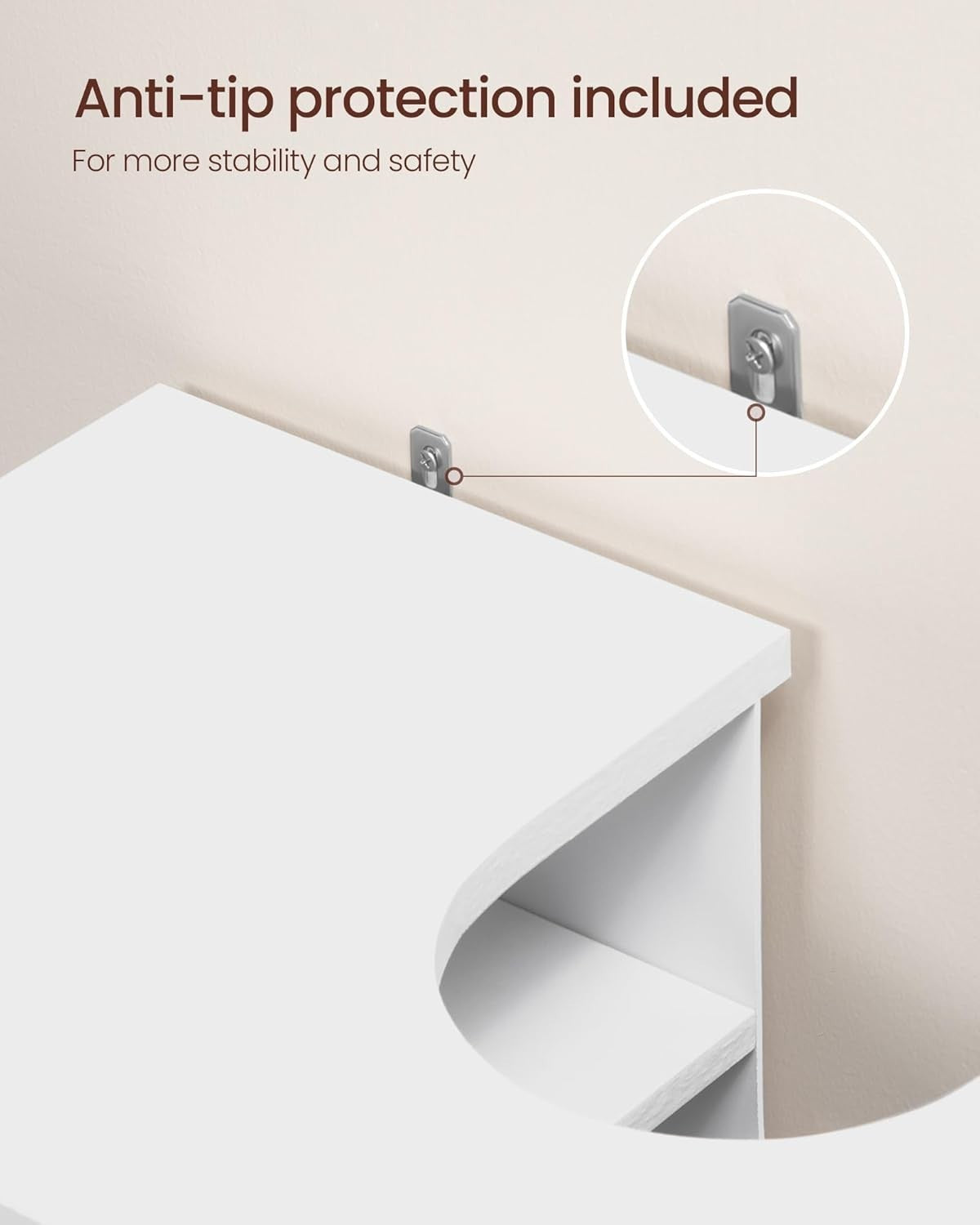 Luxury White Under Sink Cabinet with Shelf & Gold Legs – Bathroom Storage 63cm
