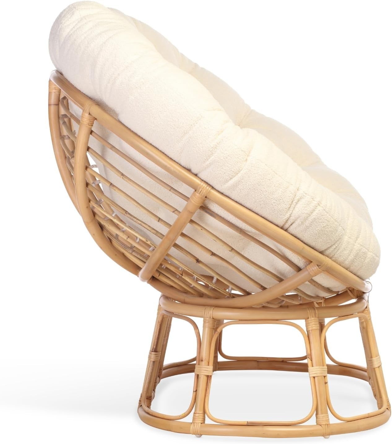 Oversized Double Papasan Rattan Chair Indoor 2 Seater Lounge with Cushion