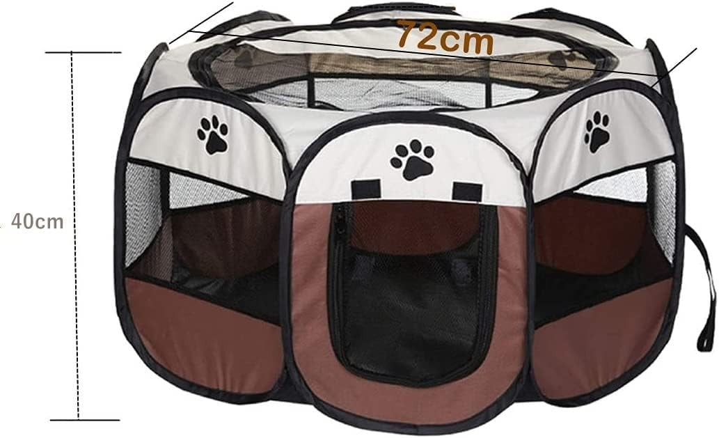 Portable Foldable Pet Playpen 72cm Dog Cat Crate Tent 600D Oxford Indoor Outdoor