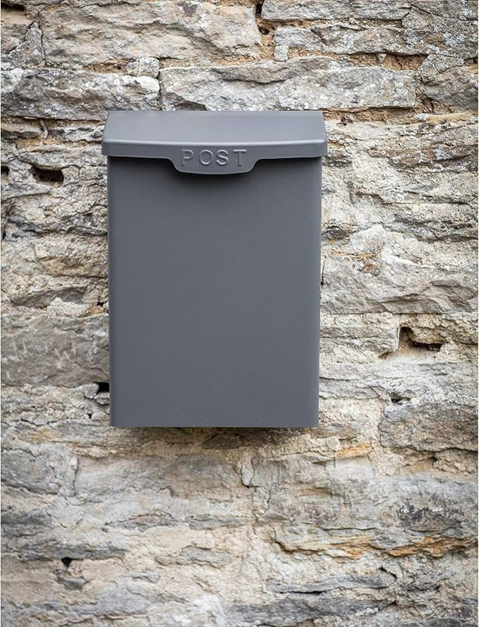 Lockable Wall Mounted Post Box Outdoor Steel Mailbox Vintage Secure Letter Holde