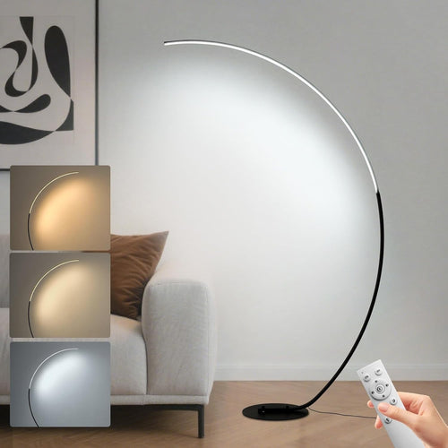 Arc Floor Lamp LED Dimmable 3 Colour Temps Remote Timer Modern Reading