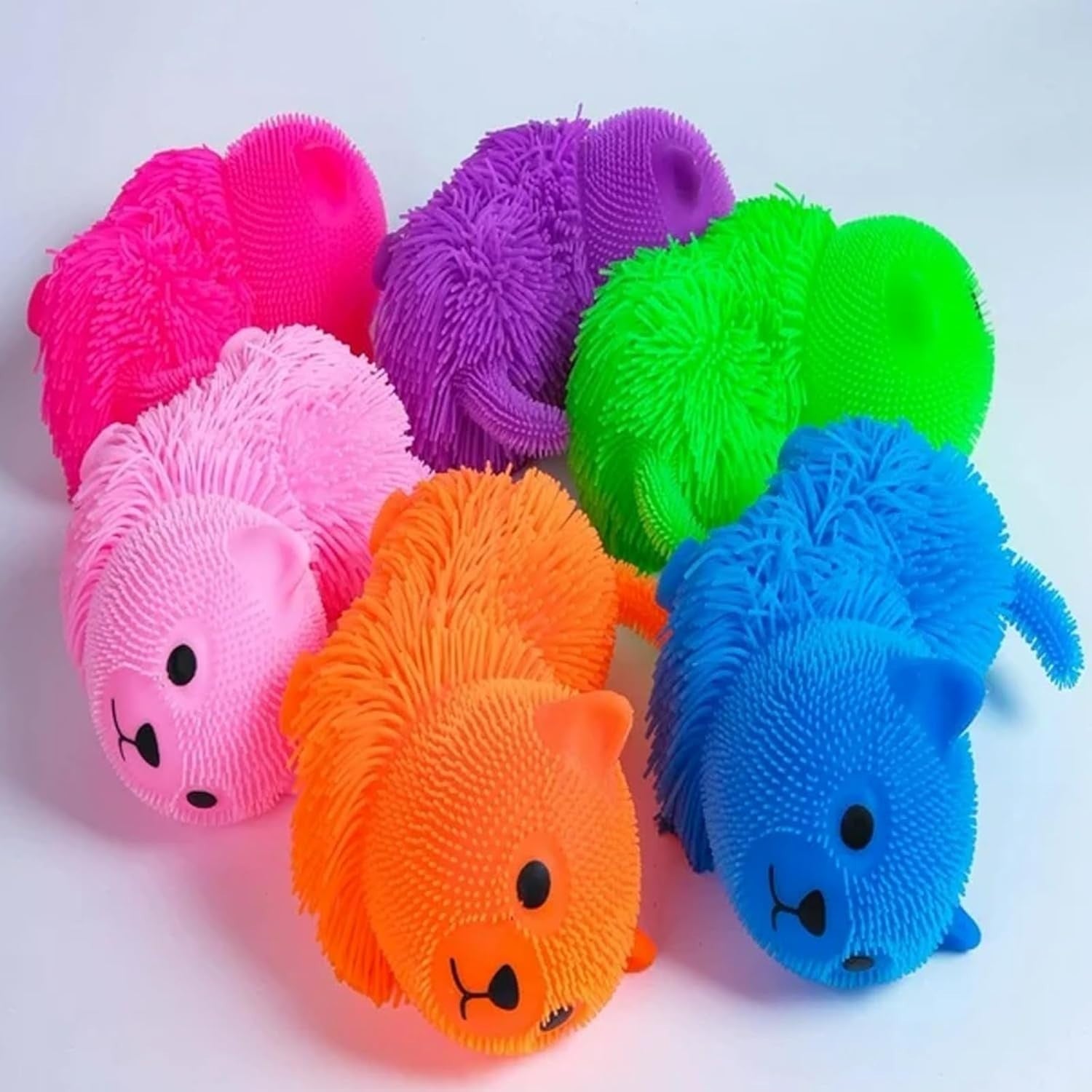 8pcs Light Up Cat Puffer Squishy Stress Relief Fidget Toys