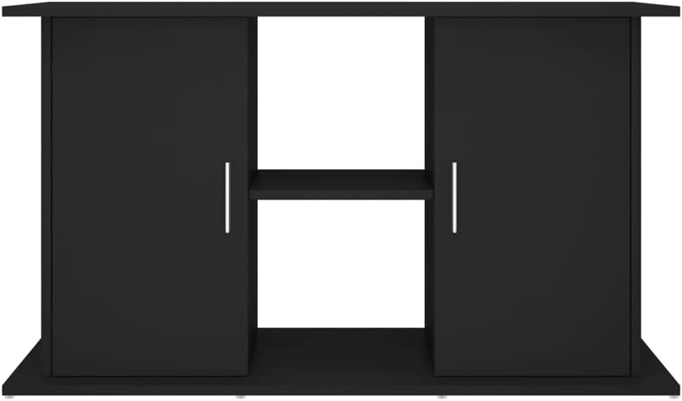 Black Engineered Wood Aquarium Stand Fish Tank Storage 101x41x58cm
