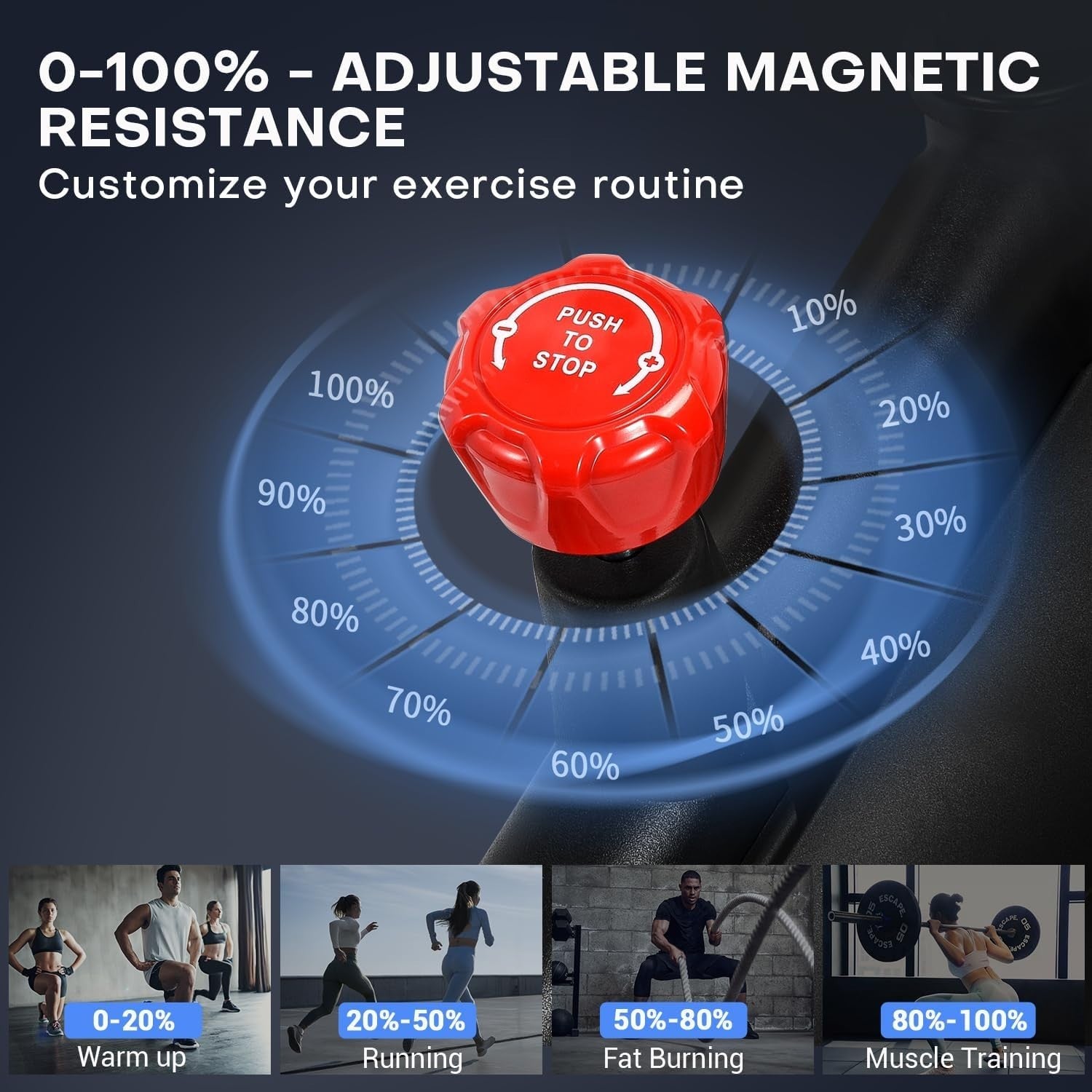 Magnetic Indoor Exercise Bike w/ LCD Monitor, Heavy-Duty Frame & 160kg Capacity
