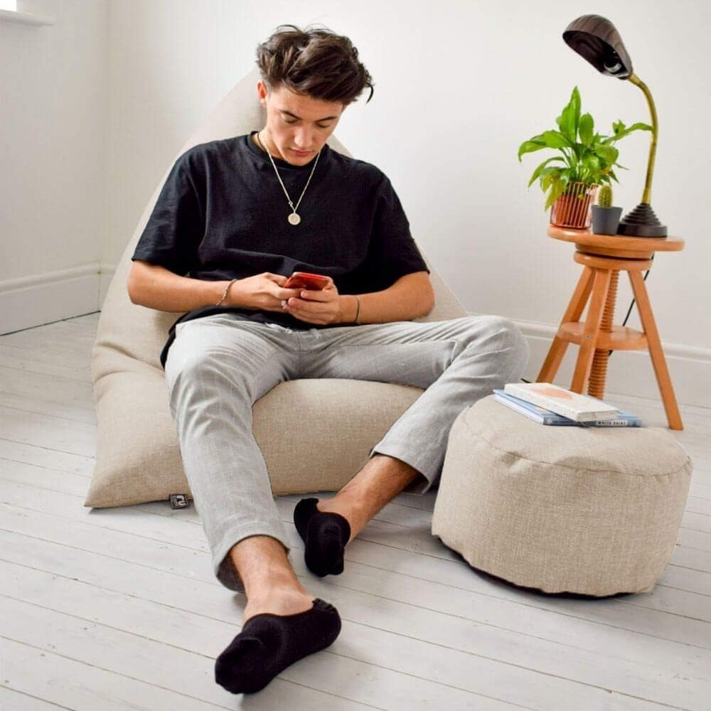 Large Teardrop Bean Bag Chair for Adults & Teens | Lightweight, Easy-Clean