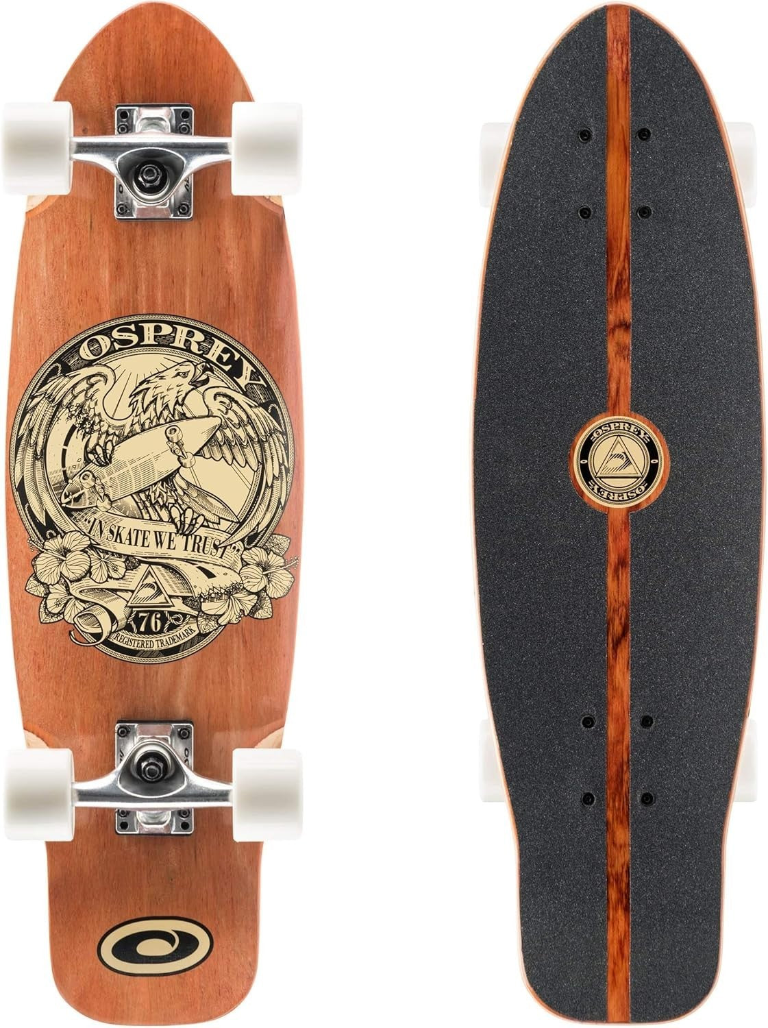 27.75in Cruiser Skateboard Complete Beginner Board 60mm Wheels