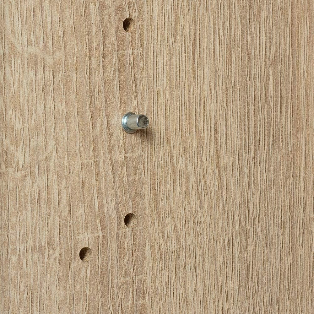 Oak Sideboard Storage Cabinet 3 Door 2 Drawer Unit 107cm MDF Modern