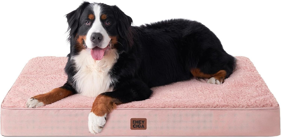 Orthopedic XXL Dog Bed 119x73x9cm Washable Cover Non Slip Pink