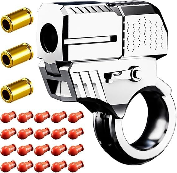 Alloy Fidget Ring Launcher Pop Out Stress Relief EDC Toy