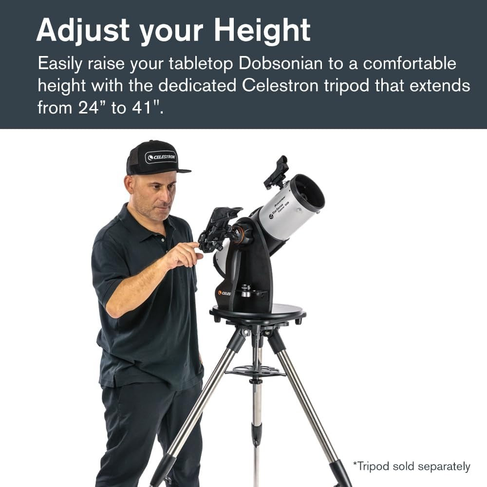 114mm Silver StarSense Tabletop Dobsonian Telescope Smartphone App