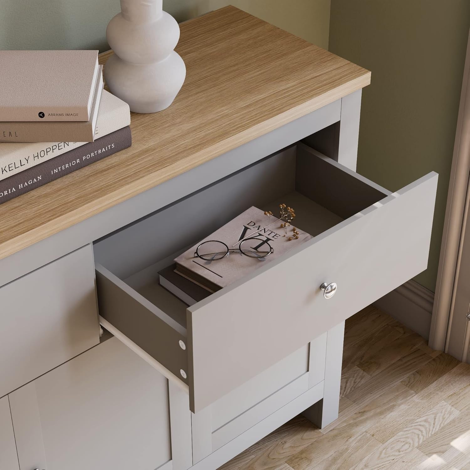 Sideboard Cabinet with Drawers Storage Buffet Cupboard 3 Door