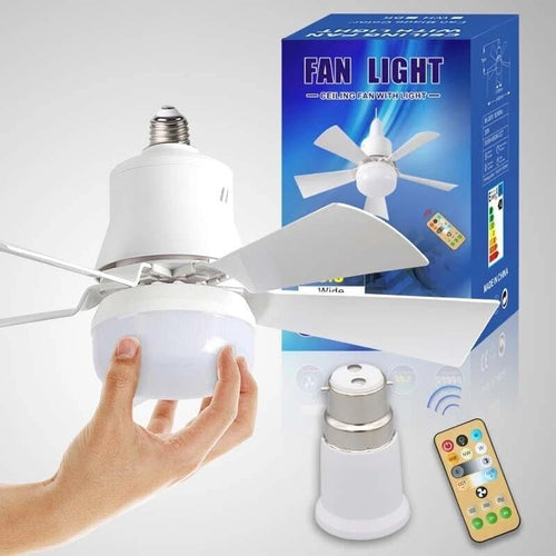 420mm Ceiling Fan with Light, 3 Speeds, 30W Dimmable LED, Remote, Timer