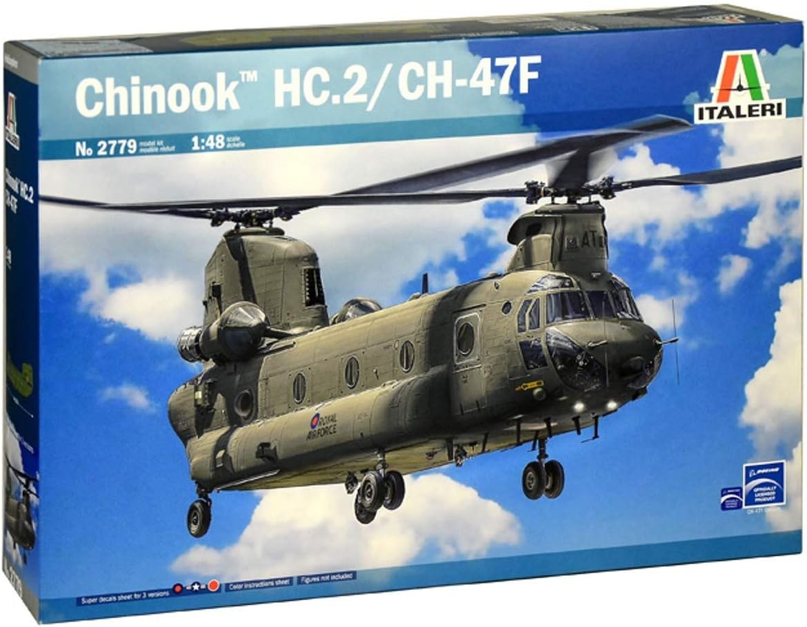 RAF HC.1 CH-47 Chinook 1:48 Scale Helicopter Model Kit – Military Display