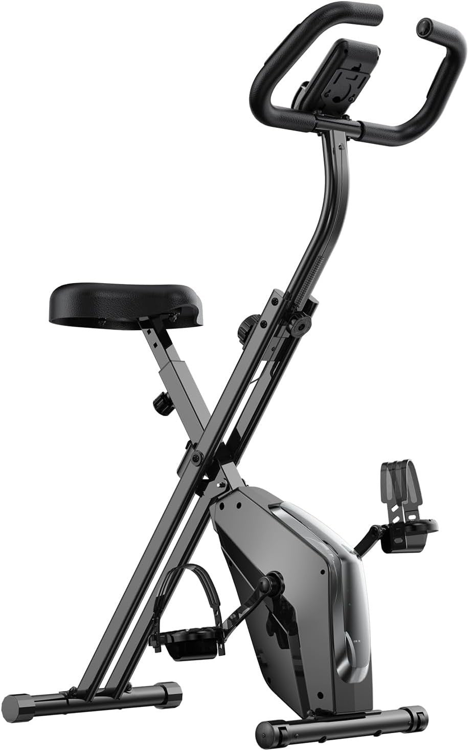 Foldable Magnetic Exercise Bike w/ LCD, 16 Levels, Heart Rate & Resistance Bands