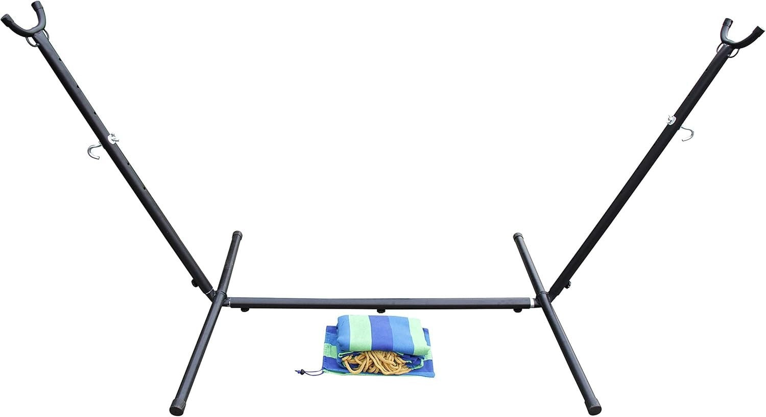 Heavy Duty Cotton Hammock with Stand | 2 Person 204kg Capacity | Portable