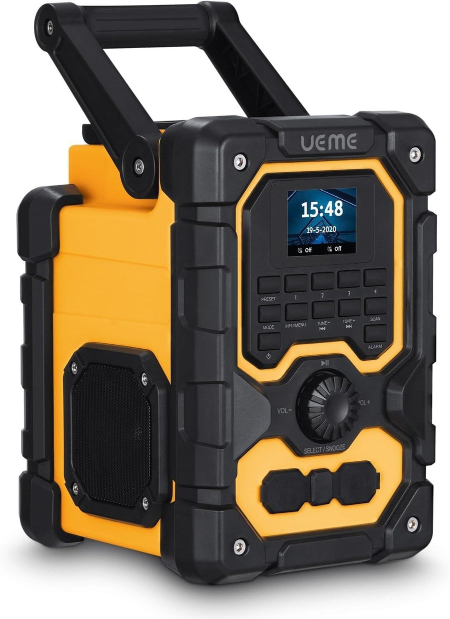 16W DAB/DAB+ FM Bluetooth Site Radio Rechargeable, USB AUX