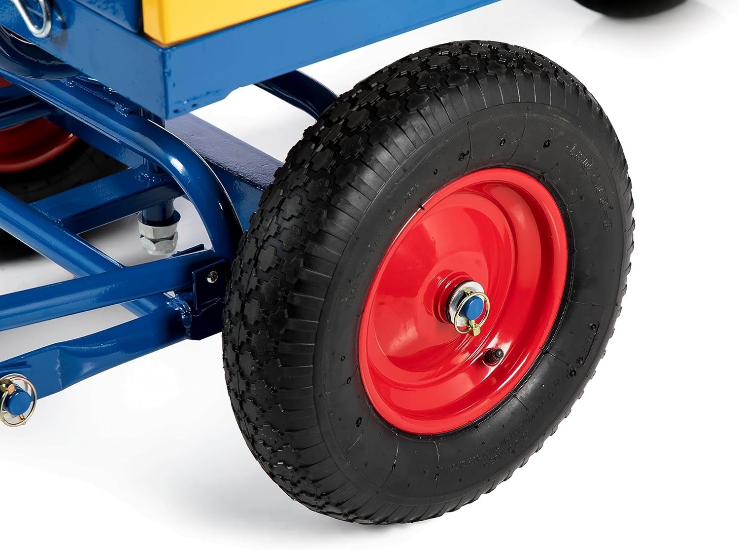 Heavy Duty 1000kg Site Trolley Cart w/ Pneumatic Tyres & Steel Sides