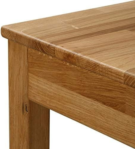 Oak Solid Wood Dining Bench Tomas - Durable Modern Wooden Seat 100x35x45cm