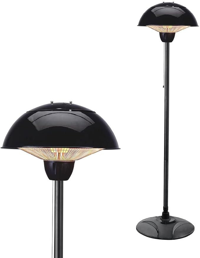 Outdoor Patio Heater 1500W Freestanding Radiant Tower with Safety Switch