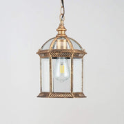 NEAFP Vintage Gold Outdoor Pendant Light IP65 E27 Ceiling Lamp