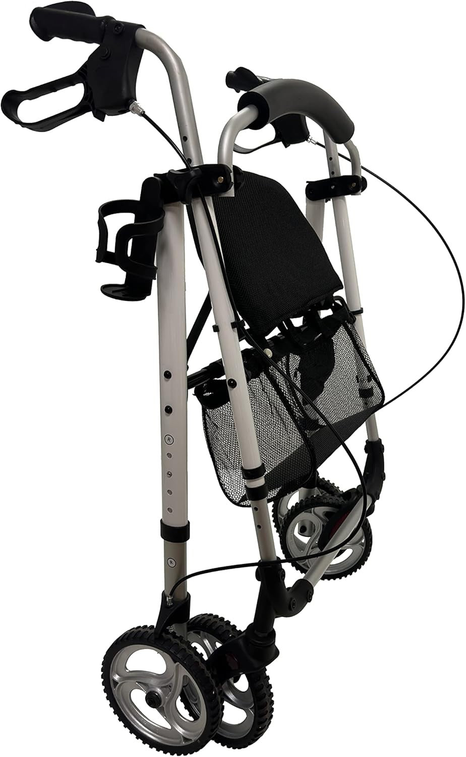 Lightweight Aluminium Rollator Walker with Seat Folding 4 Wheel Mobility