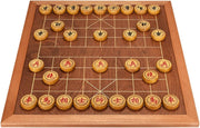 Gold Sandalwood Xiangqi Chinese Chess Set Large Wooden Strategy Board