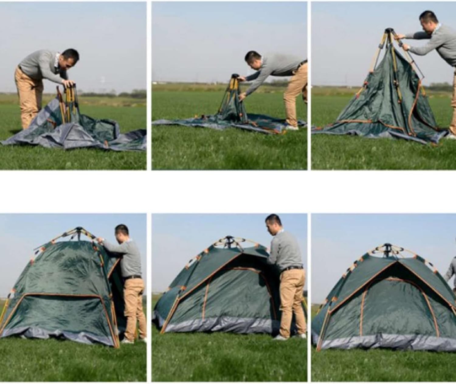 2-3 Man Pop Up Camping Tent Waterproof Automatic Dome