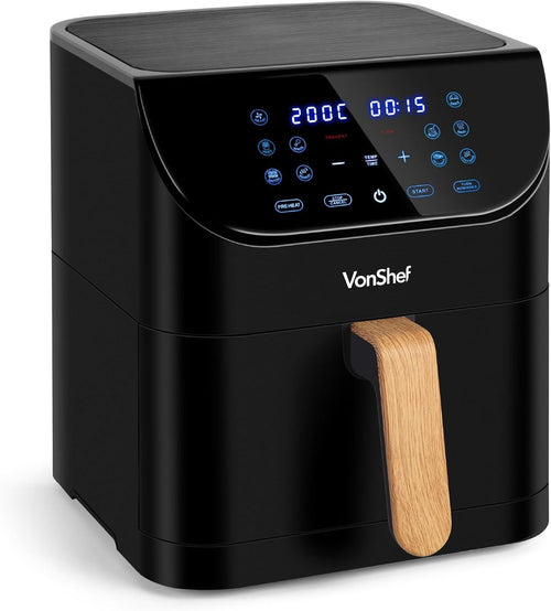 Large Air Fryer 6L | 10-in-1 Digital Display Fast Healthy Cooking Nordic Black