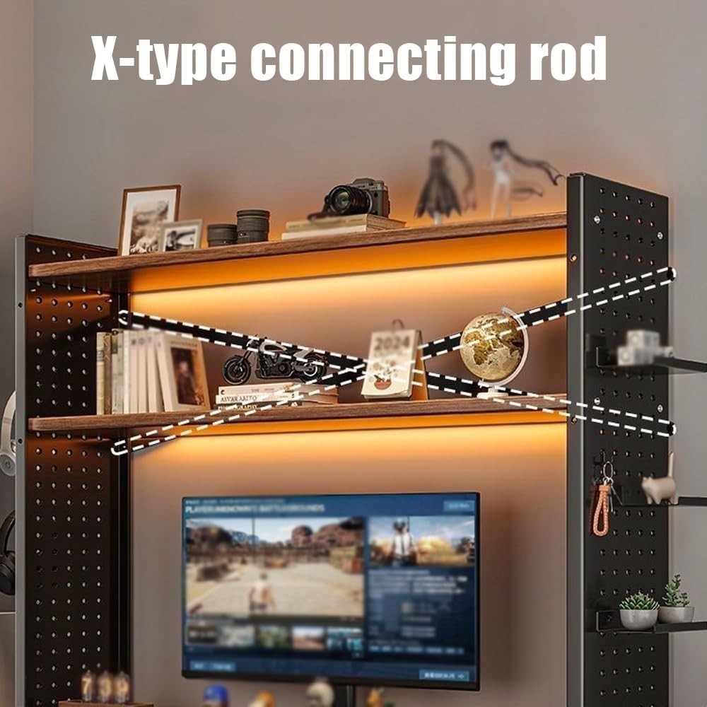 3 Tier Desk Hutch Adjustable Desktop Bookshelf Monitor Stand Organizer 100cm