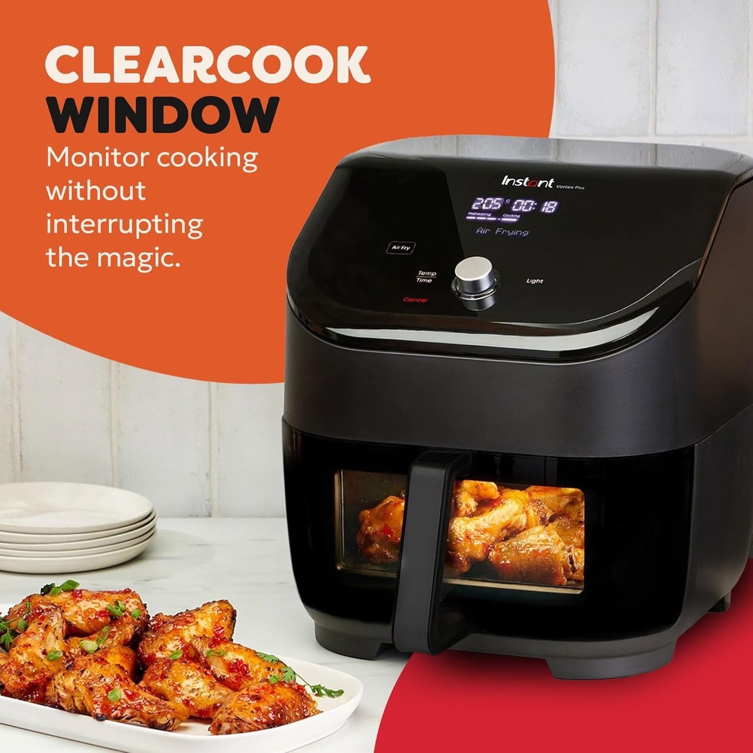 Vortex Digital Air Fryer with Single ClearCook Drawer and 6 Smart Programmes