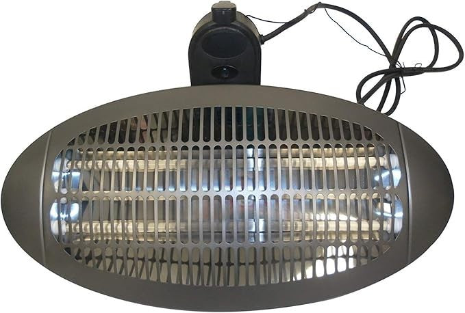 Wall Mounted Electric Patio Heater 2000W Outdoor Waterproof Instant Heat