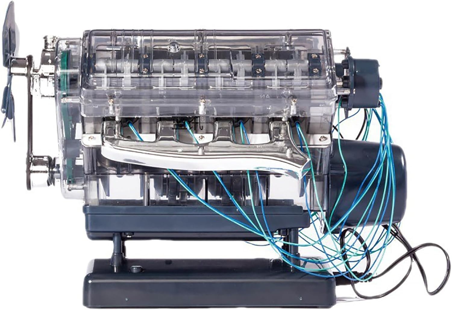 V8 Engine Model Kit LED Sound Base DIY Build STEM Educational Gift