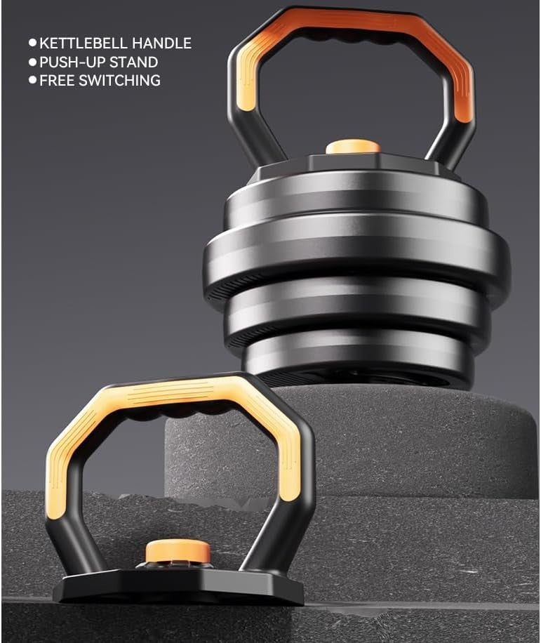 Adjustable 6-in-1 Dumbbell Barbell Kettlebell Push-Up Set Home Gym