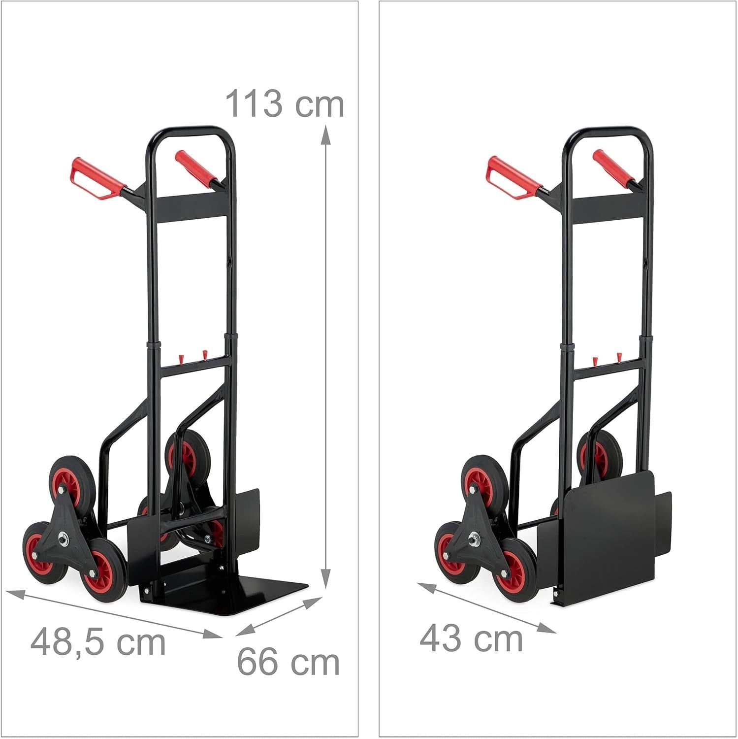 Stair Climbing Hand Truck 200kg Heavy Duty Folding Sack Cart 6 Wheels