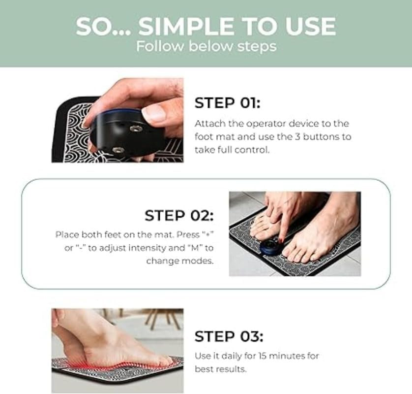 Nooro™ Portable Foot Massager Black for Plantar Fasciitis Pain Relief & Therapy