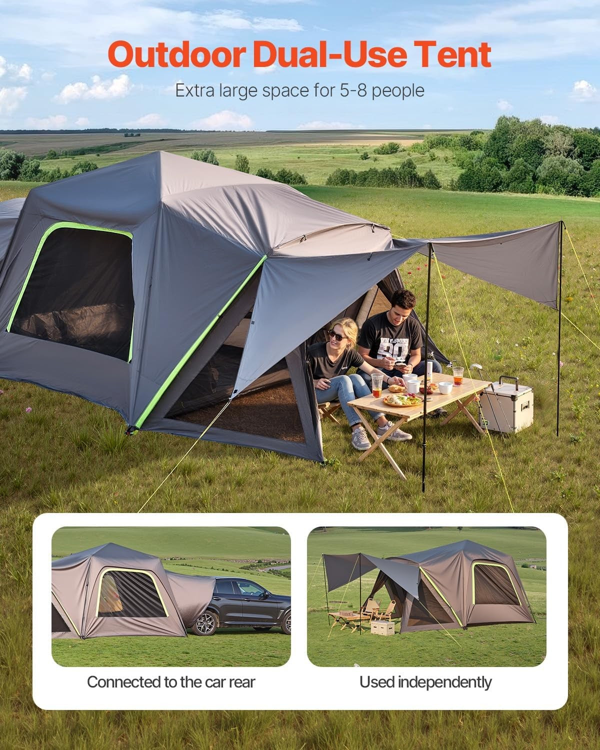 SUV Camping Tent Waterproof 10x10ft Car Tailgate Awning