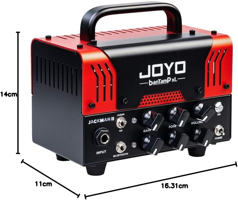 20W Mini Guitar Amp Head Hybrid Tube 2-Channel Bluetooth Clean & Distortion