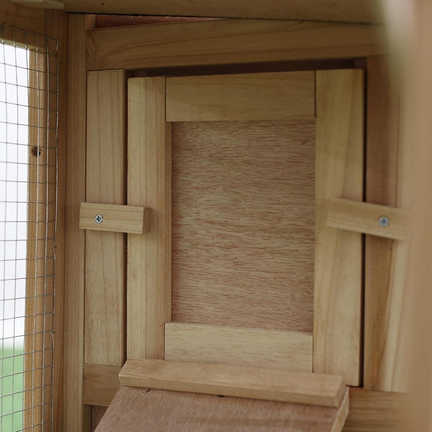 Large Outdoor Rabbit Hutch with Run Two Storey Wooden Cage Easy Clean