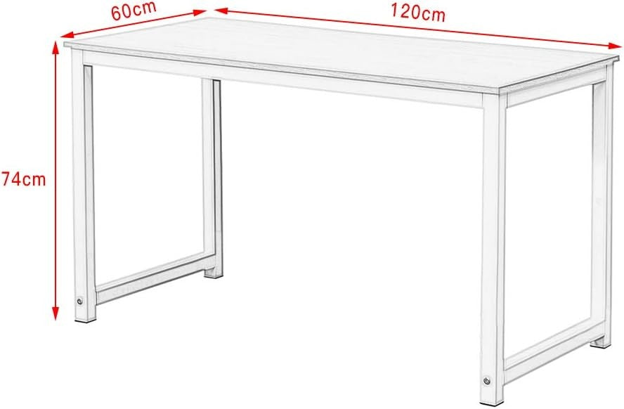 Computer Desk 120cm White Home Office Study Table PC Laptop Workstation