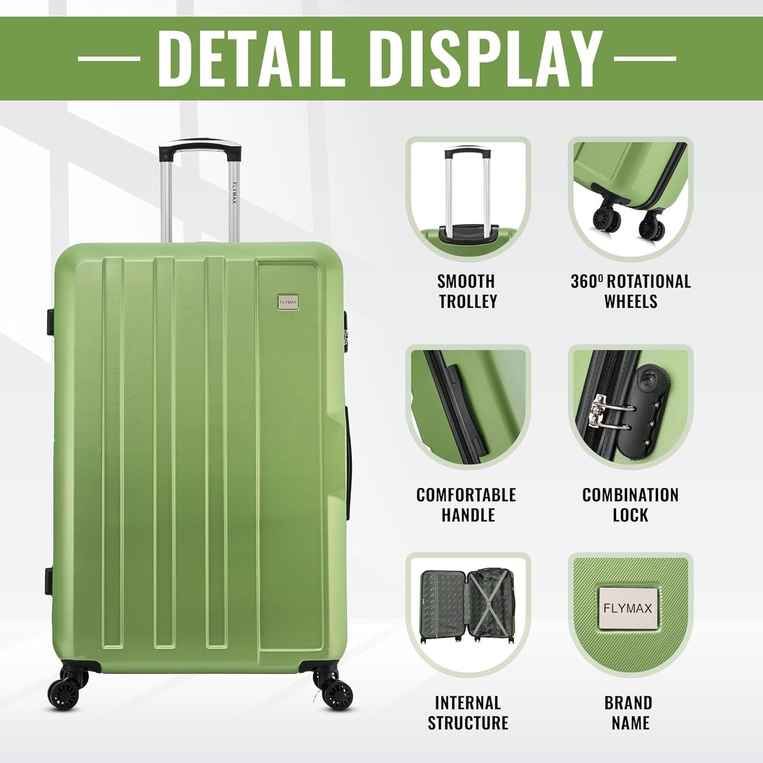 Large Check In Travel Suitcase 29” Lightweight ABS Hard Shell Spinner