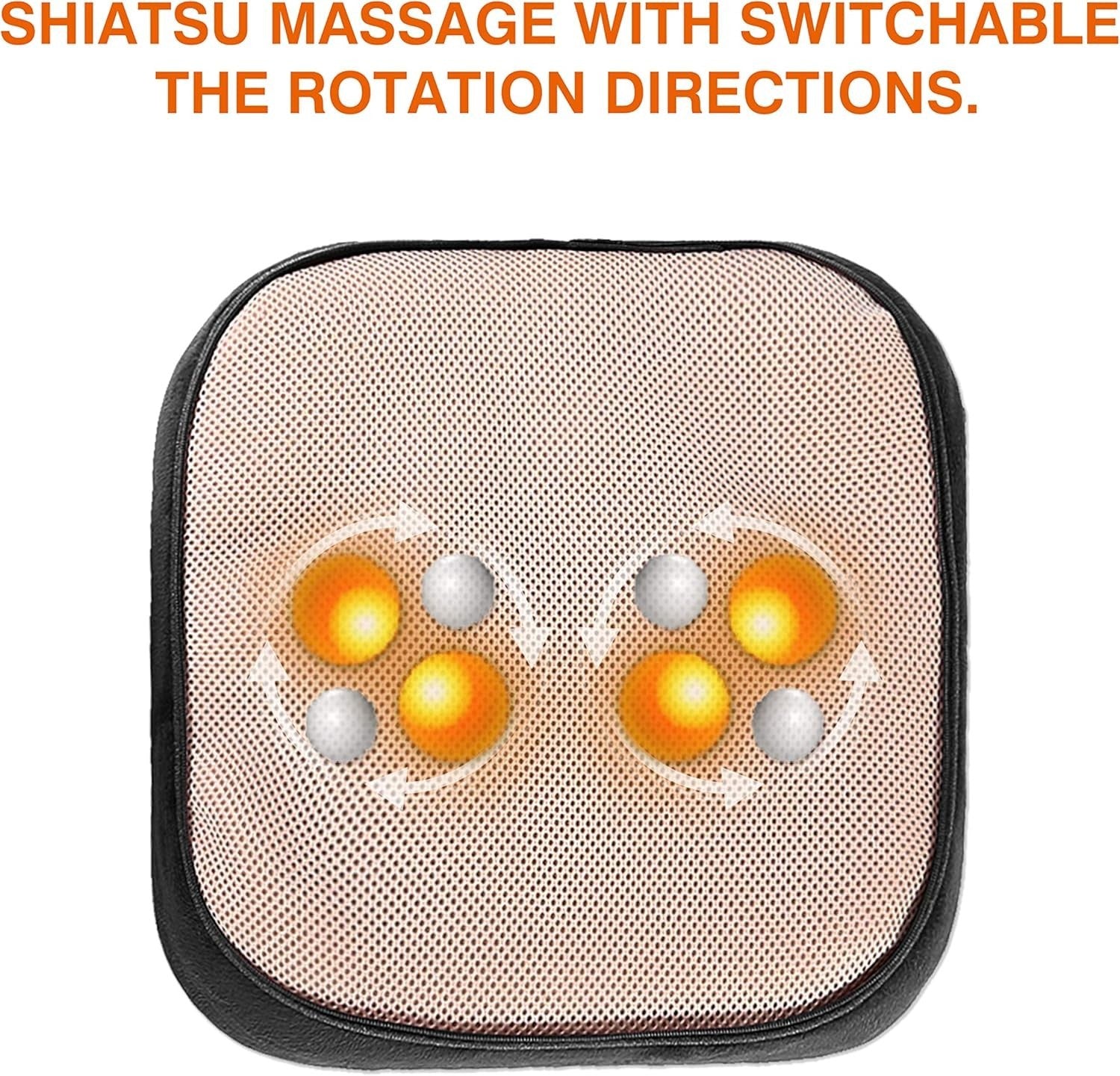 2-in-1 Shiatsu Foot & Back Massager with Heat, Kneading, Electric Massage