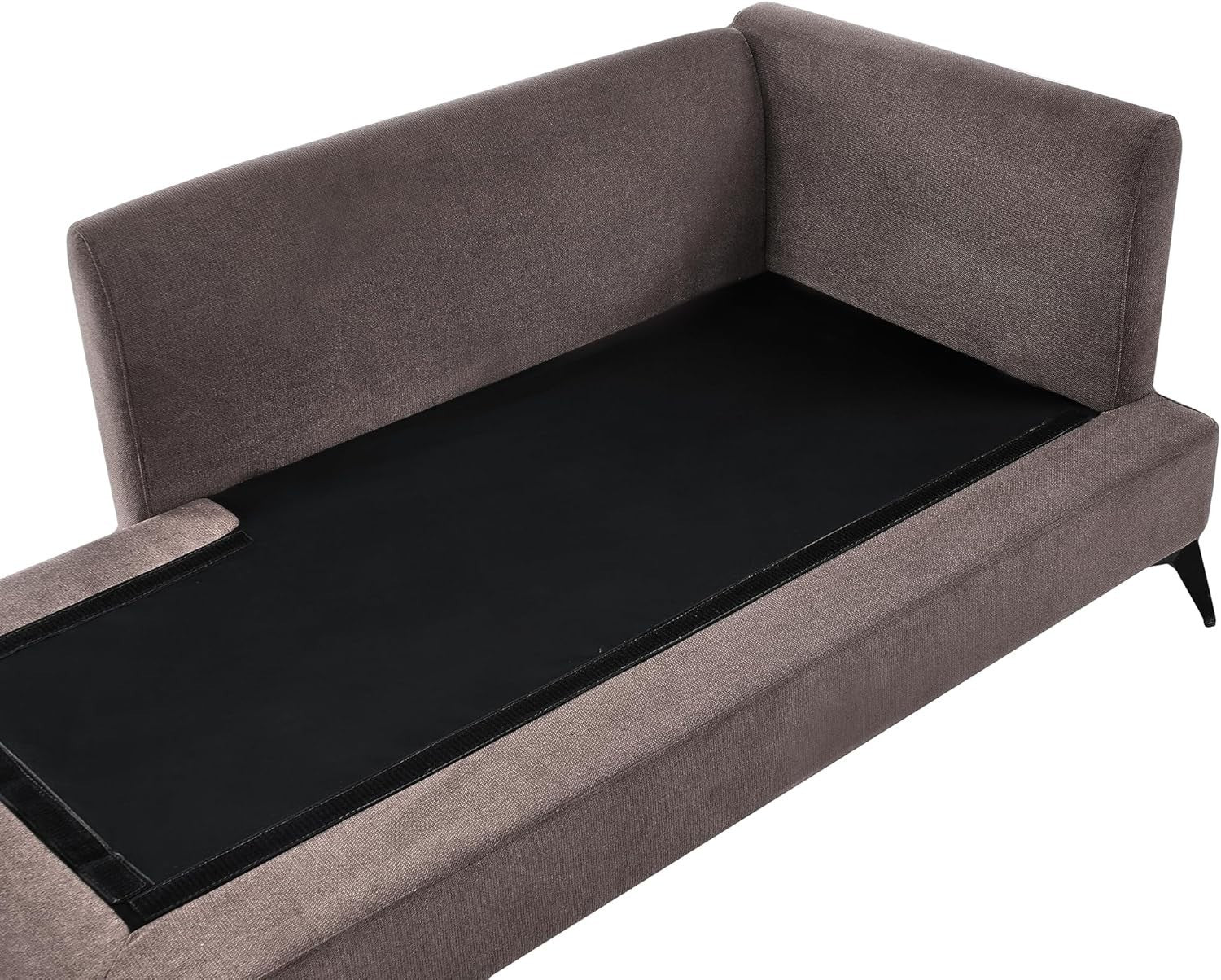 Brown Right Hand Chaise Lounge | Water-Repellent Fabric + Cushion, Modern Sofa