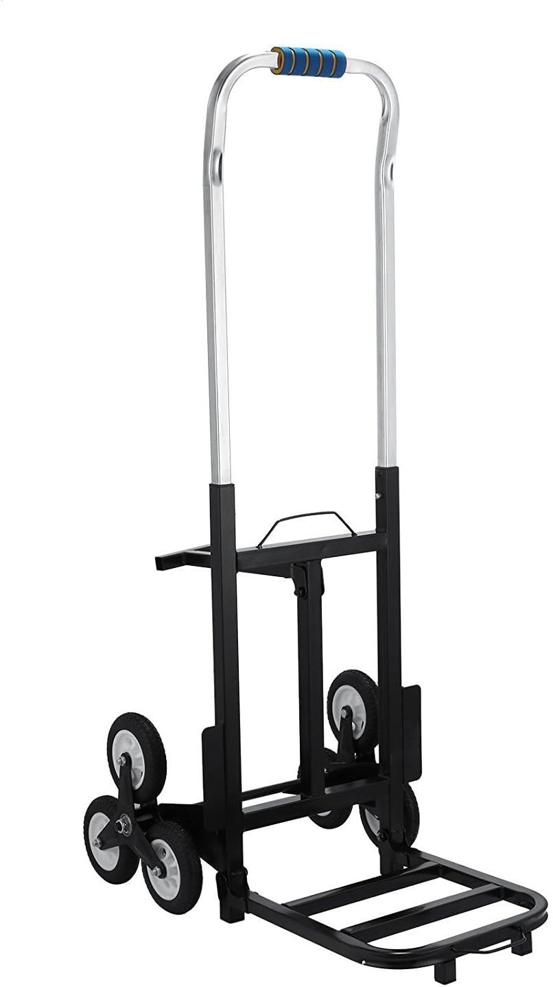 330lb Stair Climbing Sack Truck Folding Dolly Trolley Steel Wheels
